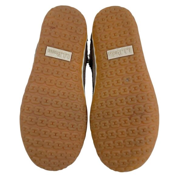 L.L. Bean Suede Leather Sherpa Lined Mountain Slipper Moccasin Ankle Boots Women - Picture 6 of 9